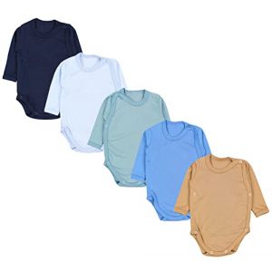 TupTam Body Bébé – Lot de 5 Bodies Bébé 0-3 Mois, Body Bébé Garçon à Boutons Pression, 100% Coton, Garçon 6, 56 (LotteStyle, neuf)