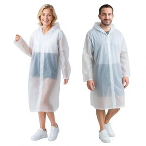 2 pièces poncho pluie imperméable，impermeable femme，cape de pluie，cape de pluie femme homme avec Chapeau，manteau de pluie femme，pour Randonnée, Festival, Camping,Vélo et Voyage,vetement de pluie (Pleasant  Decoration Store, neuf)