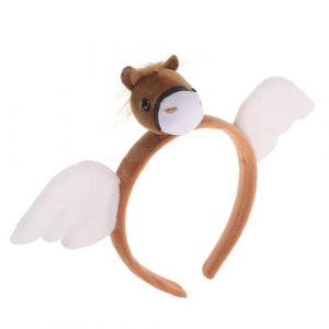 WATIIFUFU Bandeau Cheval Ail&eacute; Marron pour Cheveux, Accessoire Festif du Nouvel An Chinois, Costume de Bandeau Cheval 1 Pi&egrave;ce en Polyester et Plastique, pour F&ecirc;tes, Anniversaires (Heaezi, neuf)
