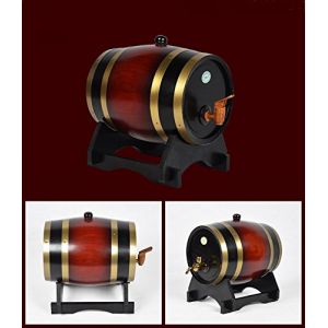 Tonneau en bois de ch&ecirc;ne pour stockage ou vieillissement de vins et liqueurs 1,5 L-20 L 5L rouge vin (Kayla-lan, neuf)