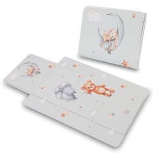 Table à langer bebe 77x44 cm matelas à langer pliable imperméable et portable pour commode Hemnes ou Malm facile à nettoyer Ours en peluche (ASE Spółka Akcyjna, neuf)