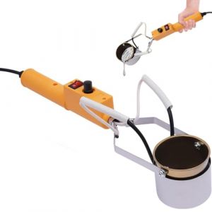 Pot de fusion de plomb &ndash; Four &eacute;lectrique en m&eacute;tal 300 W avec poign&eacute;e, creusets de profondeur de 65 mm, temp&eacute;rature 150&ndash;450 ℃, id&eacute;al pour faire fondre des poids de p&ecirc;che et des pendentifs en m&eacute;tal (jhngfsefr, neuf)