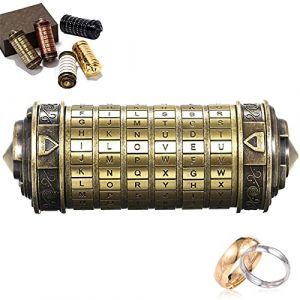 Da Vinci Code Mini Cadenas Cryptex idee Cadeau St Saint Valentin Homme Femme Maman Da Vinci Cadeau idee Rigolo Secret Personnalisé Cadeau Noel Couple Copine Maman Papa (NEWUPZSI Official-FR, neuf)