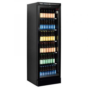 MBH - Armoire à boissons professionnelle 372 litres couleur NOIRE. Vitrine réfrigérée frigo porte vitrée - MADE IN EUROPE (Maquinaria Bar Hostelería, neuf)