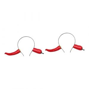 2 Pièces Bandeau Carotte Coiffe De Fête Costume De Poivre Bandeau Spa Bandeau Diable Cerceau De Cheveux De Déguisement Martien Coiffe De Fruits Déguisement De Piment Chapeaux COLLBATH (Murdoffi, neuf)