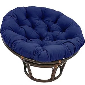 Yahbrra Coussin de Chaise Papasan Coussin de Sol pour Chaise Pivotante Fauteuil Papasan Rond Fauteuil en Polyrotin Diam&egrave;tre 100 Cm et &Eacute;paisseur du Coussin 10 Cm Coussin de Fauteuil (Color : Dark Blue (ZFYT SHOP, neuf)