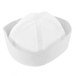 BESPORTBLE Chapeau De Capitaine Chapeau De Marin De Navigation Polyester Blanc D&eacute;coratif Costum&eacute;s Adulte F&ecirc;te Costum&eacute;e Taille Unique (Breeze & Leaves, neuf)