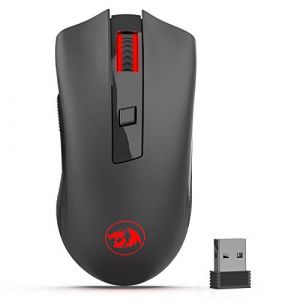Redragon M652 Souris Optique sans Fil 2,4 G avec récepteur USB, Souris de Jeu Portable et de Bureau, 5 Niveaux de DPI réglables, 6 Boutons pour Bureau, MacBook, Notebook, PC, Ordinateur Portable, (Radioddity France, neuf)