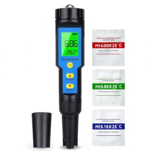 Homcoice PH Mètre 4 en 1 avec TDS EC Température, IP67 étanche Testeur pH Piscine Hydroponie Spa, Tester Eau Numérique de 0.01 haute précision avec fonction ATC (WEIWEI HOME, neuf)