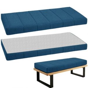 WLXFF Coussins de Banc en Velours Teddy pour mobilier d'int&eacute;rieur, Coussin de Banc de Meubles D'int&eacute;rieur Coussin de Si&egrave;ge Fen&ecirc;tre avec Fond Antid&eacute;rapant, pour Meubles,Lake Blue,140x40cm (YUVERAN, neuf)