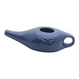 Qutsvosh Pot Neti en céramique de 250 ml - - Anti-fuite - Pour le lavage du nez - Pour homme et femme - Bleu (dhyh, neuf)