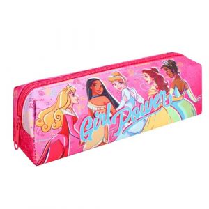 TDL Trousse &agrave; crayons avec fermeture &eacute;clair pour fille Motif princesse Rose, rose, Fermeture &eacute;clair (Quickdraw Stationery UK, neuf)