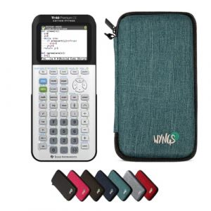 TEXAS INSTRUMENTS CALCUSO Pack économique: TI 83 Premium CE Python Edition Calculatrice Graphique + étui de Protection WYNGS Turquoise + Etendue de CALCUSO (CALCUSO, neuf)