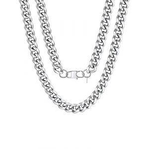 FOCALOOK Cha&icirc;ne Homme Longue Acier Inoxydable 75cm Collier Maille Gourmette Grosse 12mm Hip Hop Chain Necklace (FOCALOOK JEWELLERY, neuf)