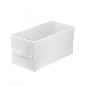 avita Boîte de rangement en tissu | Boîtes de rangement pliantes 15 x 31 x 15 cm | Tiroir Boîte de rangement Tiroir | Systèmes de rangement pour les vêtements | 1 pièce (blanc) (DOMINO-TRADE, neuf)