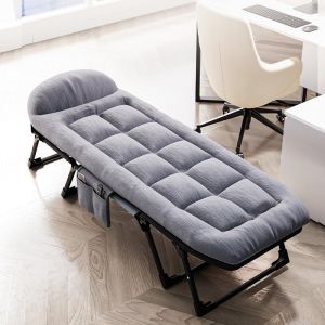 OHMG Lit Pliant 1 Personne,Lit de Camping Pliable Robuste pour Adultes,Charge Jusqu'&agrave; 250 kg,Lit D appoint 1 Personne pour l'ext&eacute;rieur,Camping,Voyages,Maison (jusiZL, neuf)