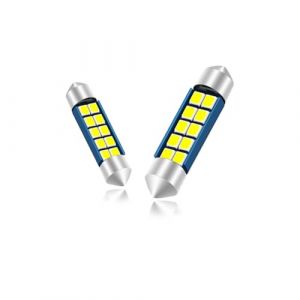 LishiLED Ampoules C5W LED 39mm 38mm 12V 6000K Blanc Brillant Ampoule navette LED pour Feux de Plaque d'Immatriculation et Éclairage Intérieur de Voiture Canbus Sans Erreur 2PCS (Lishicompany, neuf)