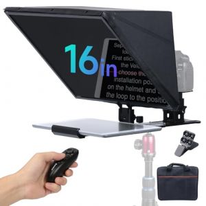 Prompteur, Moman MT16 Teleprompter Tablette 16 Pouces Compatible avec iPad/Smartphone avec APP et Télécommande pour Filmer avec Appareil Photo/Caméscope, Prompteur-iPad-Teleprompter-Tablette-iPhone (Moman PhotoGears, neuf)