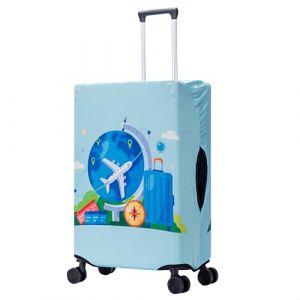 Housse Valise,Housse Protection Valise,Housse de Valise Lavable，Housse Valise Protection étirable,Poussière Protege Valise,Housses de Valise Fermeture Velcro pour Valises de 20 à 22 Pouces,Bleu (xiruiamz, neuf)