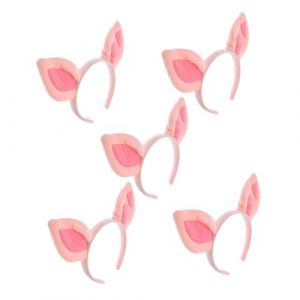 SHERCHPRY 5pi&egrave;ces -t&ecirc;te Oreilles De Cochon Rose Lot De Bandeaux Animaux Dessin Accessoire Cosplay F&ecirc;te Halloween -t&ecirc;te Oreilles De Cochon Mignon (Dnna Huang, neuf)