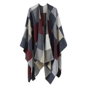 G&eacute;n&eacute;rique Poncho Ch&acirc;le Femme &Eacute;charpe Cape &Eacute;paissie El&eacute;gant Chaud Hiver Grand Taille Foulard Chaud Ouverture Cachemire d'imitation Douce Ch&acirc;le Cadeau de No&euml;l pour Femme (qieycgd, neuf)