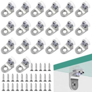 RAXLUPO 20Pcs Équerre de Fixation Metal Equerre Cupboard Avec vis Supports Taquet Etagere Verre Fixation Inox Equerre Metal Pour D'Étagères De Livres De Meubles De Cuisine (WANG  QIANSHENG DE DIAN, neuf)