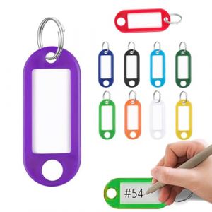 ZEPIQOR 50 Pcs porte clefs, porte cles, porte clés, Porte Clés Inscriptibles Porte Clef Couleur Porte Etiquette Manuscrits Étiquettes D'identification 10 Couleurs Porte-Clés, porte clef (QUQU JIANING, neuf)