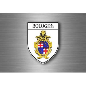 Autocollant sticker voiture blason ville drapeau ecusson bologne bologna italie (Akachafactory, neuf)