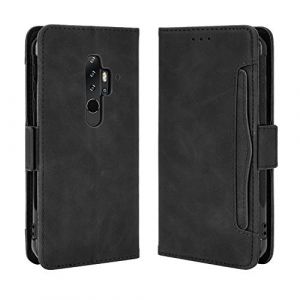 Coque pour Blackview BV6300 Pro &Eacute;tui &agrave; Rabat en Cuir PU Portefeuille Housse Simili Cuir Flip Cover Magn&eacute;tique Anti-Choc avec Fonction Stand Etuis Compatible avec Blackview BV6300 Pro, Noir (BaiFu-EU, neuf)