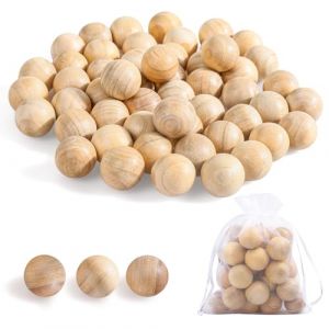Lot de 50 boules anti-mites, anti-mites, en bois de c&egrave;dre, anti-mites, anti-mites, pour penderie contre les mites (50, 2,5 cm) (AL FAHRI, neuf)