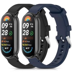 CHULN 2 Pi&egrave;ces Bracelets de Sport Compatibles avec Xiaomi Mi Band 10/Mi Band 9, Sangle en Silicone &Eacute;tanches et Respirants pour Xiaomi Band 9/8 Bracelet (ChuLinTech EU, neuf)