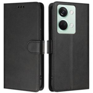 Rfvzubemok Compatible avec OnePlus Nord 2T 5G Housse de t&eacute;l&eacute;phone en Cuir PU,Compatible avec OnePlus Nord 2T 5G Fentes pour Cartes &Eacute;tui Portefeuille &agrave; Rabat Black (Yitaihua, neuf)
