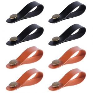 CABODYALS Sangle de Guitare en Similicuir PU 8 couleurs Noir et Marron avec Bouton en Alliage Verrouillage Acoustique Sangle de Cou Lien Adaptateur Attache pour Guitares Basses Acoustiques et &Eacute;lectriq (CABODYALS, neuf)