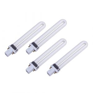 Lampes &agrave; ongles de remplacement en forme de U 9W, ampoules pratiques pour s&egrave;che-ongles, lampe UV, Tube lumineux, 4 pi&egrave;ces (Hiumiaoyo, neuf)