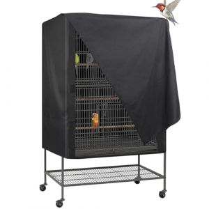 Xijobido Housse de Cage pour Animaux de Compagnie, Housse pour Oiseaux pour Cage - Housse en Tissu Oxford imperm&eacute;able pour Cages &agrave; Oiseaux,Couverture de Nuit de Protection r&eacute;glable avec Conception (xinjianfe, neuf)