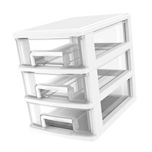 Healeved Armoire De Rangement Tiroir Multifonction Taille Moyenne Plastique Transparent Blanc Pour Bureau Salle D'étude Organisateur De Cosmétiques (Sonieg, neuf)