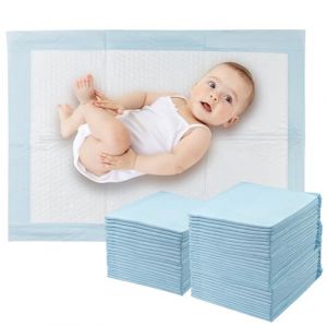 Eckerdromk Lot de 50 Alese Jetable Bebe 60 × 45cm, Matelas à Langer pour Bébé, Tapis de Change Respirantes, Ultra Doux, Anti-Fuite, à Absorption Rapide et Imperméables pour Table à Langer et Lit Bébé (STORE MESBAH OSSAMA MOHAMED AMIN S.R.L., neuf)