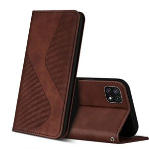 ZONNAVI Coque pour Samsung Galaxy A22 5G, Premium &Eacute;tui Housse en Cuir de Protection avec [Emplacements Cartes] [Magnetique], Clapet Folio Portefeuille pour Samsung Galaxy A22 5G (Marron) (ZONNAVI, neuf)