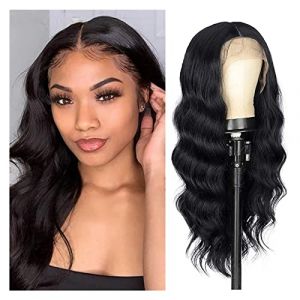 Perruque Blonde Courte Pour Femme Sans Colle - Longue Perruque Ondul&eacute;e En Dentelle Synth&eacute;tique Pr&eacute;-&Eacute;pil&eacute;e Avec Cheveux De B&eacute;b&eacute; - Perruque En Fibre R&eacute;sistante &Agrave; La Chaleur - Perruque Grise Pour Femme (ydxdsp, neuf)