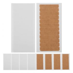 Ipetboom 20 feuilles de ruban adhésif pour perruques en dentelle : ruban adhésif double face invisible pour extensions de cheveux, postiches et bandes de colle de remplacement. (hikarish, neuf)