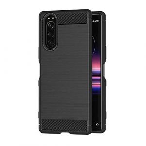 COPHONE&reg; Coque Compatible Sony Xp&eacute;ria 5 Coque Fibre de Carbone Noir antid&eacute;rapente. Housse Souple Haute Protection, Anti Choc. (CoPhone, neuf)