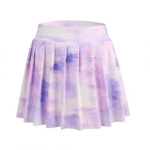 Bezioner Filles Jupe Tennis Plissée Jupe de Golf avec Short Intérieur et Poches Jupe de Sport d'entraînement Uniforme Scolaire pour Enfant Violet L (8-9 Ans, 120-130 cm) (Bezioner-shop, neuf)