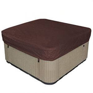 KDTRKH Housse pour Jacuzzi ext&eacute;rieur, imperm&eacute;able &agrave; l'eau et &agrave; la poussi&egrave;re, Housse Thermique pour Spa, Housse pour Meubles de Patio, pour Jacuzzi ext&eacute;rieur, int&eacute;rieur.,Marron,228x228x30cm (Uinctd, neuf)