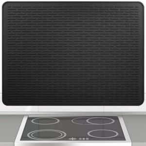 71 x 50 cm - Protection de plaque de cuisson en silicone pour cuisini&egrave;re &agrave; gaz &eacute;lectrique - R&eacute;sistant &agrave; la chaleur - Protection anti-br&ucirc;lure - Noir (EverTre, neuf)