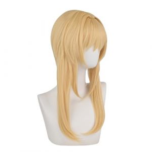 Perruque femme jaune mode cosplay jeu perruque couvre-chef (ximoYYDS, neuf)