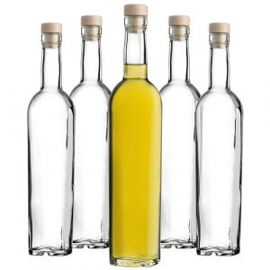 KADAX Bouteilles en verre avec bouchon &agrave; vis, Bouteilles transparentes pour alcool &agrave; remplir, Bouteilles pour boissons maison, Bouteilles de liqueur r&eacute;utilisables (Joonis 500 ml 8 pi&egrave;ces) (KADAX, neuf)