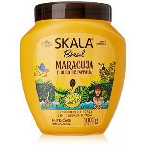 SKALA - Apr&egrave;s-Conditionneur Brasil Maracuja e &Oacute;leo de Pataua - Contient Beurre de Karit&eacute; et Panth&eacute;nol - Sans Sulfates, Parab&egrave;nes, Silicones, P&eacute;trolatum et Huile Min&eacute;rale, Multicolore, 1000 ml (Mega dealings, neuf)