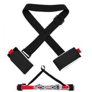 JTKREW R&eacute;glable Sangle de Ski,Sangle Porte-Ski,Bandouli&egrave;re de Ski,Ski Fixation,Porte-&Eacute;paules Porte Skis,pour Transporter Facilement des Skis et des P&ocirc;les (puertieqingshangmaoyouxiangongsi, neuf)