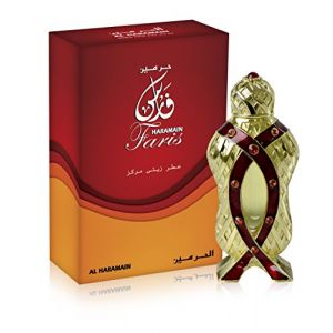 Al Haramain Faris Huile parfumée 12 ml | Parfum concentré à base d'huile | Parfum frais et luxueux | Huile parfumée unisexe (cospara, neuf)