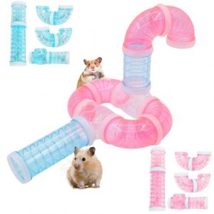 YouYuer Hamster Accessoire,Tunnel Hamster,16PCS Ensembles de Tubes Hamster,Accessoire Cage Hamster,Trous de Ventilation,Raccords Inclus,KIT Tube Tunnel,Jouet Hamsters (YouYue, neuf)